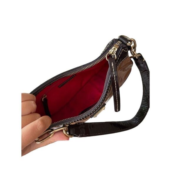 black patent leather backpack dooney & Bourke Backpacks for Women, Ronnie Small Purse for Travel, Work or School If you dont have a backpack in your handbag rotation Dooney & Bourke Brown and